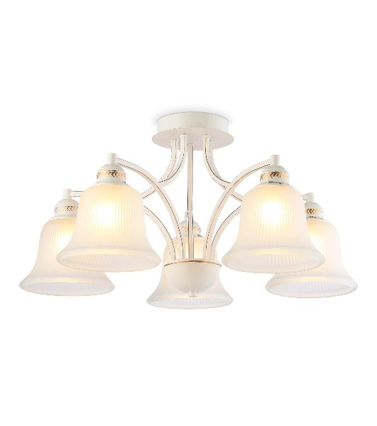 Светильник Ambrella light TR3050/5 WH/GD/FR белый/золото/белый матовый E27/5 max 40W D630*320