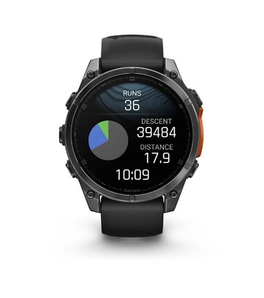 Умные часы Garmin Fenix 8 1.4" AMOLED, Wi-Fi, Bluetooth, NFC, 100м, серый / черный