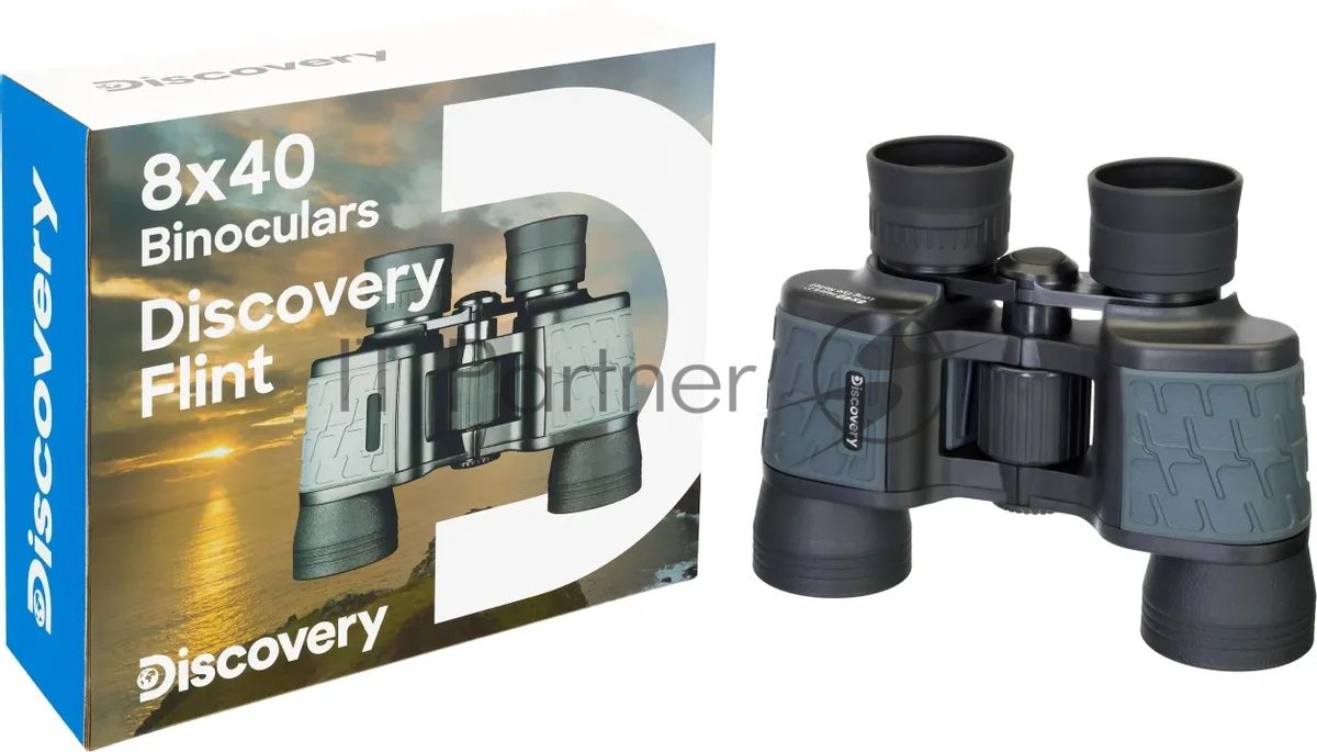 Бинокль Discovery 8-8x 40мм Flint 79582 черный/серый