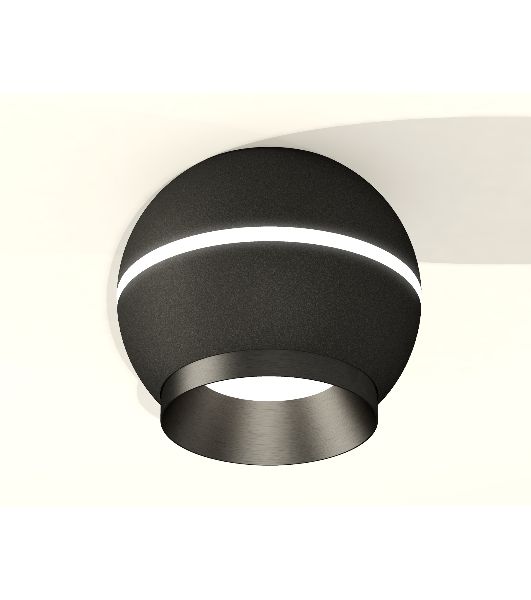 Светильник Ambrella Light XS1102010 SBK/PBK черный песок/черный полированный MR16 GU5.3 LED 3W 4200K (C1102, N7031)