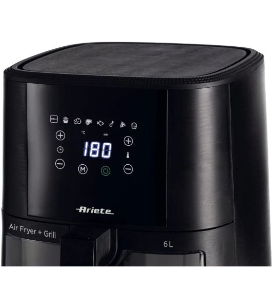 Аэрофритюрница Ariete Air fryer 4626/00 черный, 1300 Вт, 6 л, сенсор, 8 программ