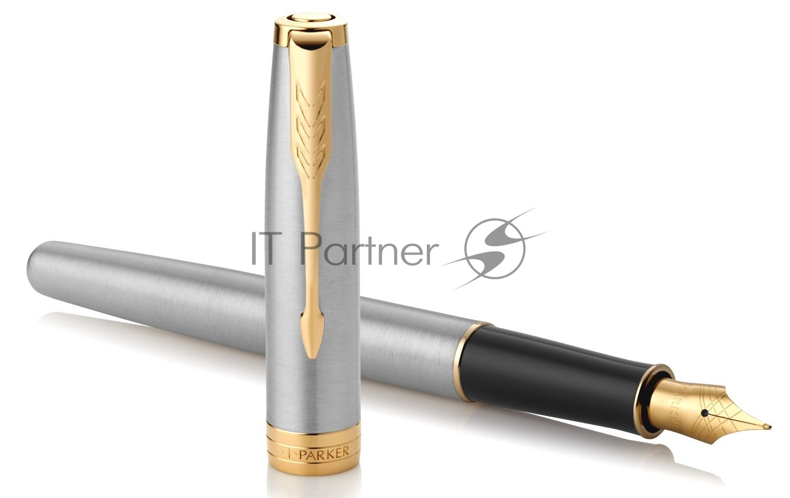 Ручка перьевая Parker Sonnet Core F527 (CW1931504) Stainless Steel GT, F, сталь нержавеющая, подарочная коробка