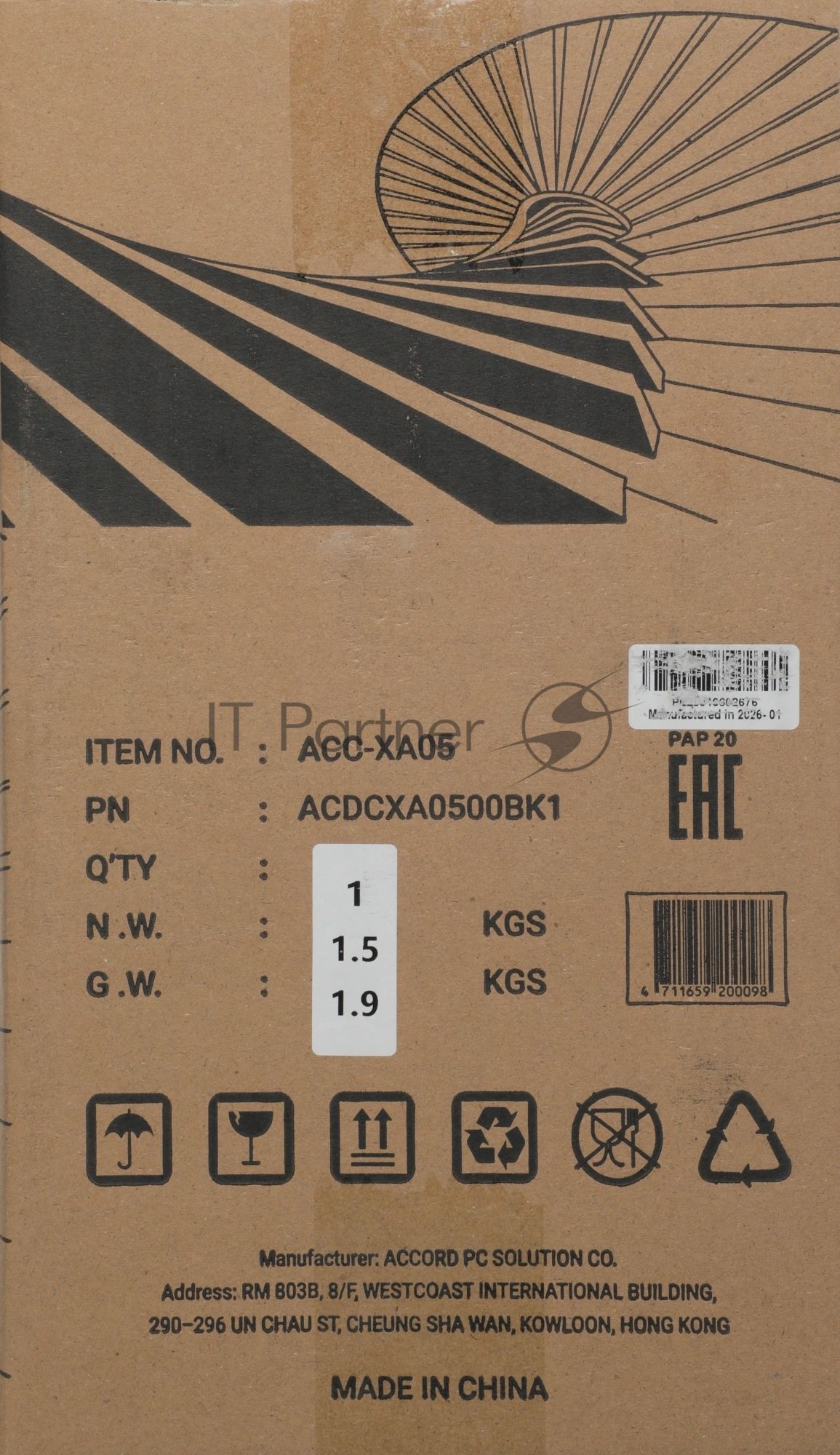 Корпус ACCORD ACC-XA05, Mini-Tower, чёрный