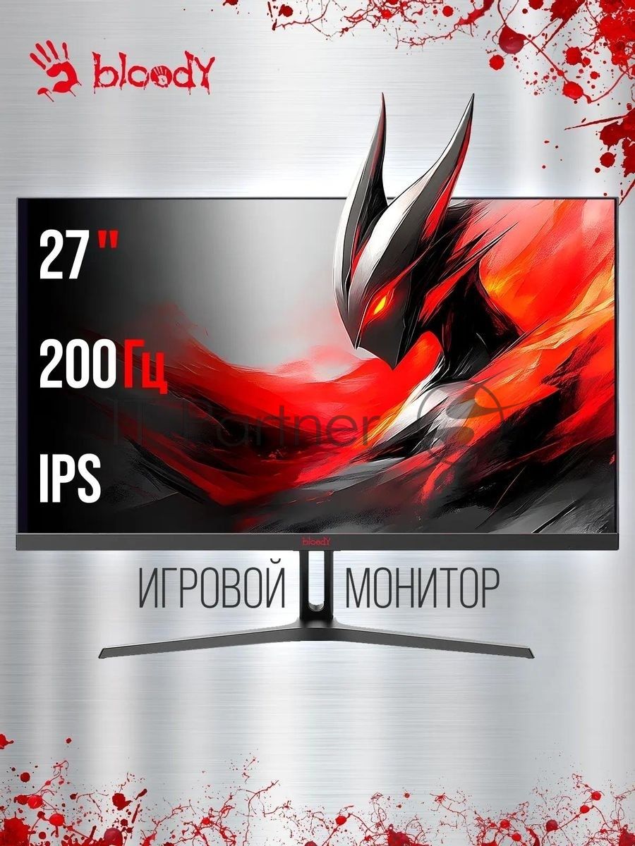 Монитор 27" Bloody MN270F IPS 1920x1080, 180 Гц, 1 мс, 16:9, 300 кд/м², 2xHDMI, 1xDP, 1x3.5 мм, черный