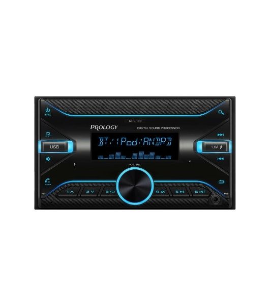 Автомагнитола Prology MPR-100, 2 DIN, Bluetooth, USB Type-A, AUX, пульт ДУ