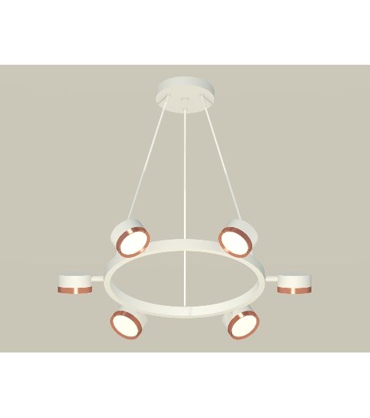 Светильник Ambrella light XB9191153/6 SWH/PPG белый песок/золото розовое полированное GX53 (C9191, N8126)