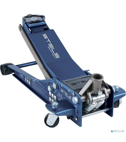 Домкрат гидравлический подкатной Stels 51136, быстрый подъем 3т low profile quick lift 75-515 мм про