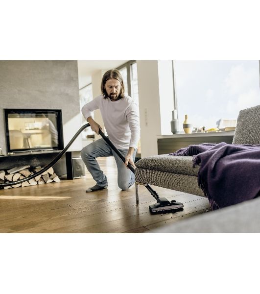 Хозяйственный пылесос Karcher WD 2 Plus V-12/6/18/C желтый, 1000 Вт, уборка сухая/влажная, пылесборник мешок/контейнер, 12 л