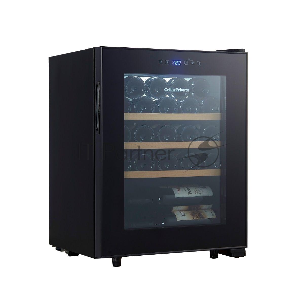 Винный шкаф Cellar Private CP023 черный, 60 л, 1 отсек, 23 бут.