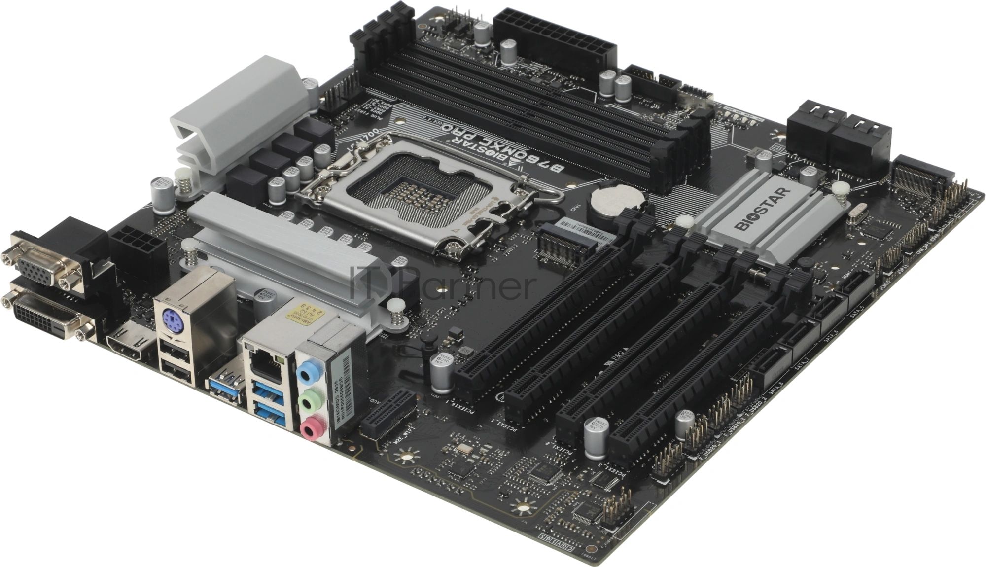 Материнская плата Biostar B760MXC PRO, LGA1700, Intel B760, 4xDDR5, 8xSATA, 2xM.2, 1xPCIe 4.0 x16, DVI-D, HDMI, D-Sub, 1x2.5Gb LAN, 3x3.5 мм, 7.1, microATX