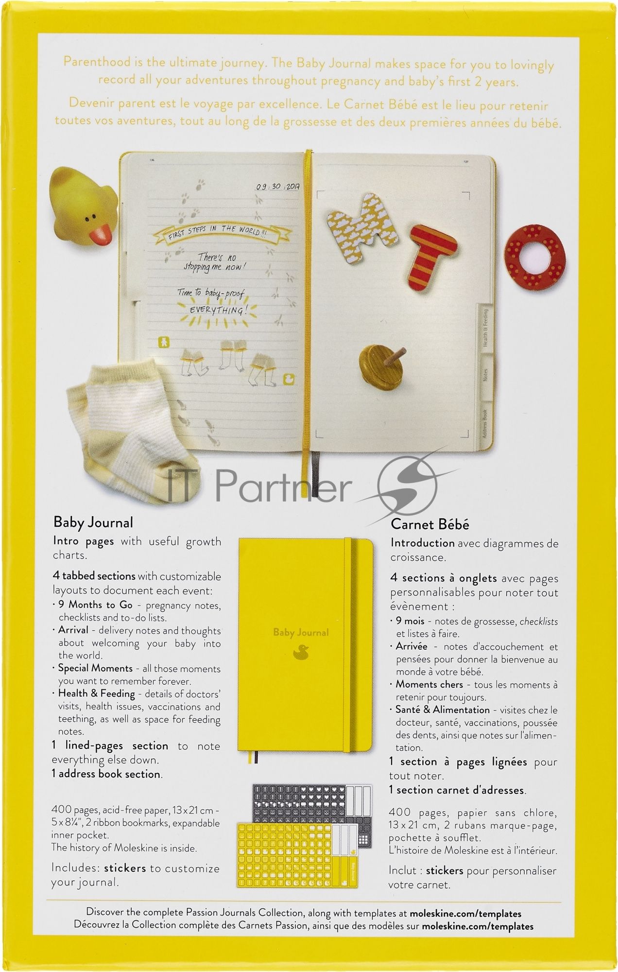 Блокнот Moleskine PASSION BABY PASBABY Large 130х210мм 400 стр. подар.кор. желтый