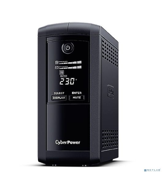 Источник бесперебойного питания CyberPower VP700EILCD/700 ВА/390 Вт/USB/RS-232/RJ-11/RJ-45/6 x IEC 320 C13 (компьютерная)