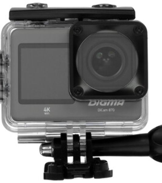 Экшн-камера Digma DiCam 870 серый