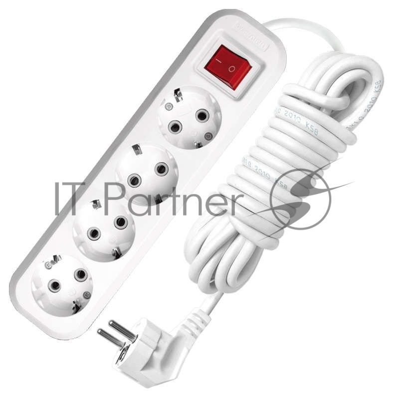 Удлинитель 4х3 м с заземл. 16А IP20 S-304 с выкл. ПВС 3х1 UNIVersal 9631990