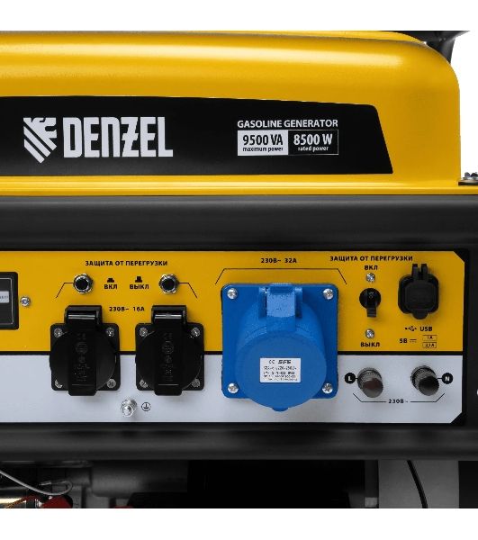 Электрогенератор бензиновый Denzel PS-95EA-PRO, 9.5 кВт, 97 дБ, 94 кг
