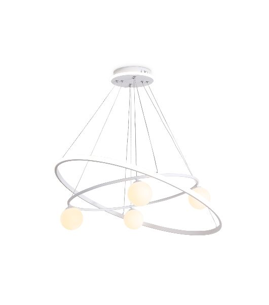Светильник Ambrella light FL66326/1+4 WH белый 92W 3000K-6400K+G9/4 D800/600*1200 (ПДУ ИК)