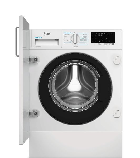 Стиральная машина встраиваемая Beko BI3DBT8841W белый, загрузка фронтальная 8 кг, 1400 об/мин, класс A