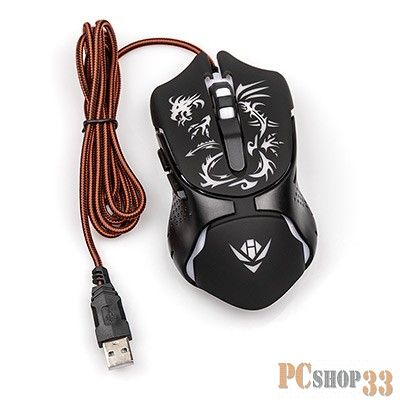 Мышь проводная Nakatomi MOG-25U черный, 2400 dpi, USB, кнопки - 6