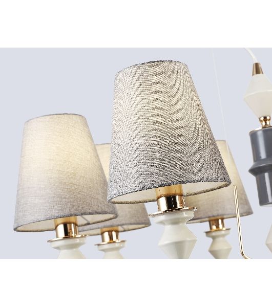 Люстра Ambrella light LH75403/8 GD/GR золото/серый E14*8 max 40W D815*1260
