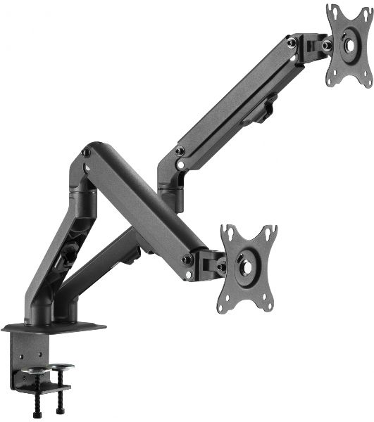 Кронштейн для мониторов Ultramounts UM729 черный 17"-27" макс.7кг крепление к столешнице поворот и наклон
