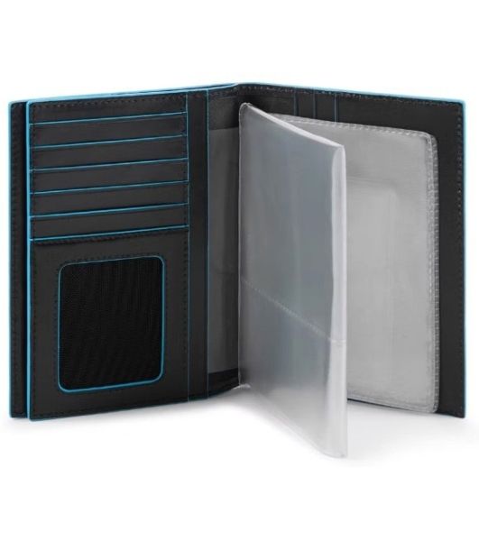 Обложка для документов Piquadro Blue Square PP5246B2R/N черный натур.кожа