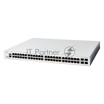 Коммутатор Cisco Catalyst C1300-48T-4G, 48×1 Гбит/с, 4×1 Гбит/с SFP, управляемый