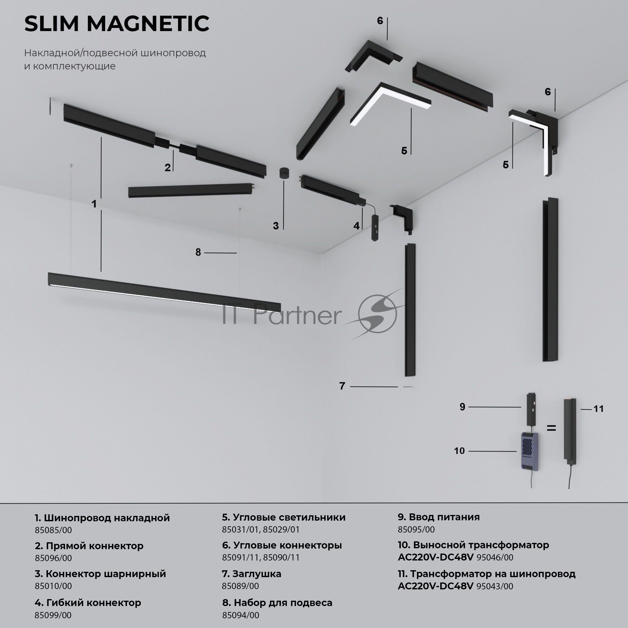 85197/01 Slim Magnetic Умный трековый светильник 20W 2700-6500K Dim R03 (черный)