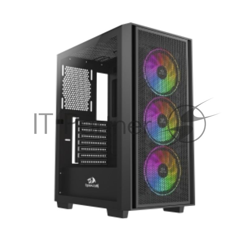 Компьютерный корпус Redragon Paktis3 ITX/Micro-ATX/ATX,3кул12см,черый