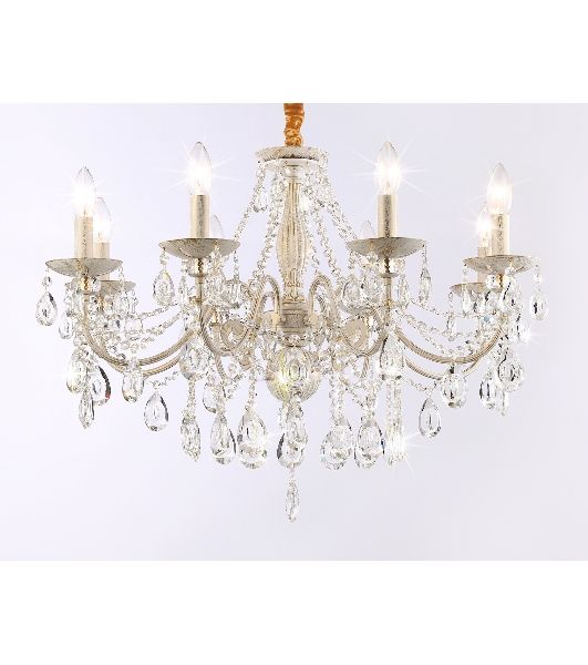 Светильник Ambrella light TR4945/8 WH/GD/CL белый/золото/прозрачный E14/8 max 40W D715*555