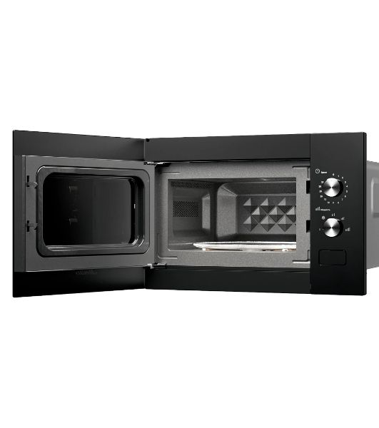 Встраиваемая микроволновая печь MONSHER MMH 1015 Noir, High-Tech, 15 л, мощность 600 Вт, 5 уровней мощности, размораживание, поворотное управление, черный