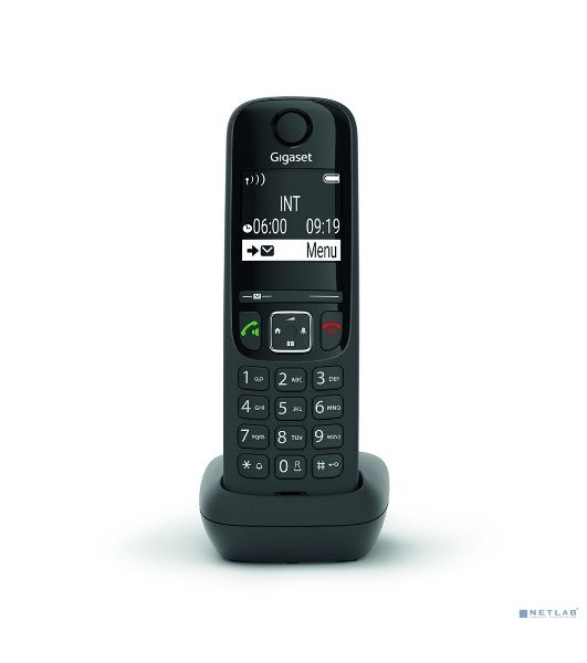 Дополнительная трубка Dect Gigaset AS690HX черный для AS690