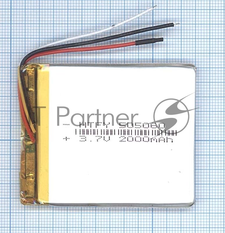 Аккумулятор Li-Pol (батарея) 5*50*60мм 3pin 3.7V/2000mAh