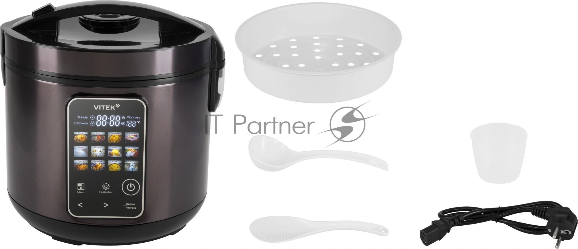 Мультиварка Vitek VT-MC0501 5л 900Вт черный/черный