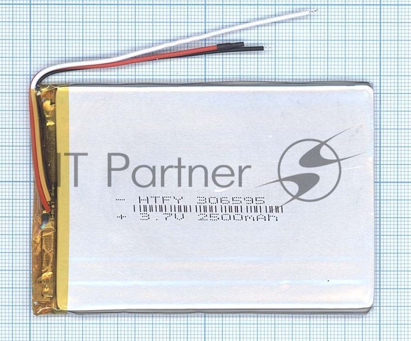Аккумулятор Li-Pol (батарея) 3x65x95 мм 3pin 3.7V/2500mAh