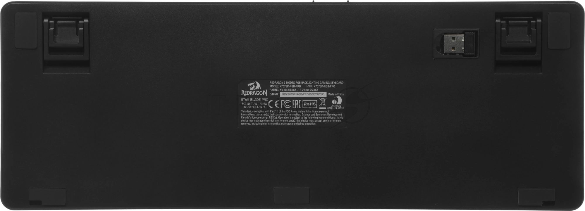 Клавиатура Redragon Star Blade Pro гибридная, USB Type-A, Bluetooth, радиоканал, чёрный