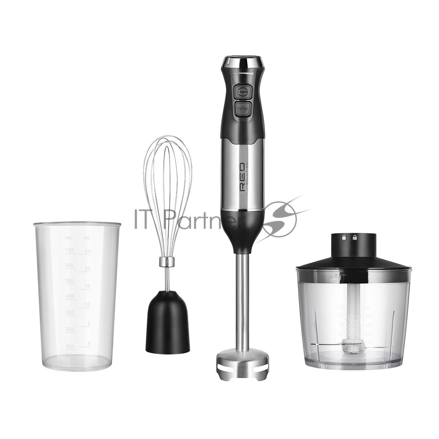 Блендер погружной Red Solution HB2909 черный/стальной, 900 Вт, 1 скорость, турбо