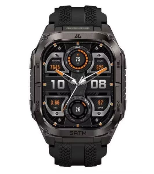 Умные часы KOSPET Tank M4C, 1.96" AMOLED, Bluetooth, GPS, IP69, черный