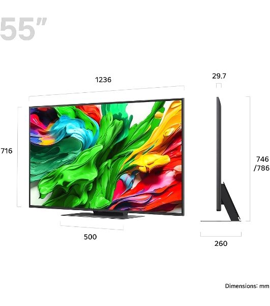 Телевизор LG 55" 55QNED86A6A черный титан Mini-LED QNED 4K UHD 120Hz Smart TV WebOS 2GB/16GB