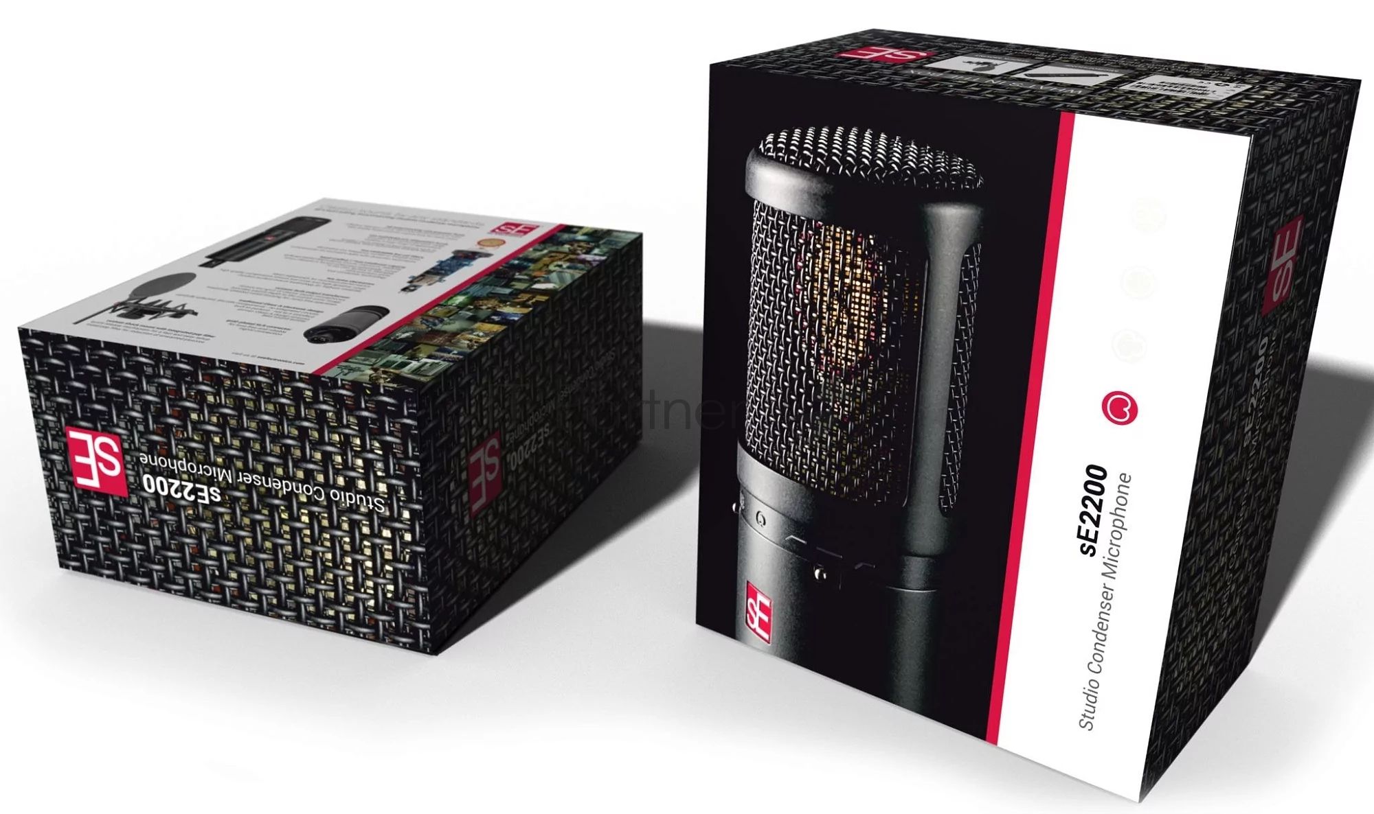 Микрофон конденсаторный sE Electronics SE 2200 20 Гц - 20 кГц, кардиоида, комплектация: металлический поп-фильтр, держатель типа паук, резьбовой переходник на микрофонную стойку