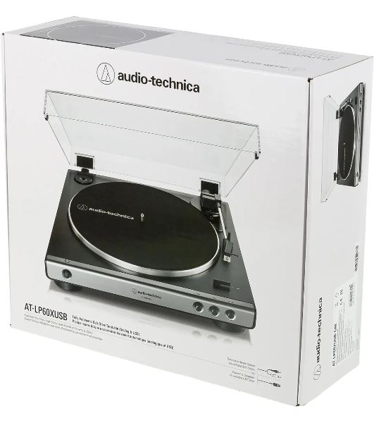 Проигрыватель винила Audio-Technica AT-LP60XUSB полностью автоматический серебристый