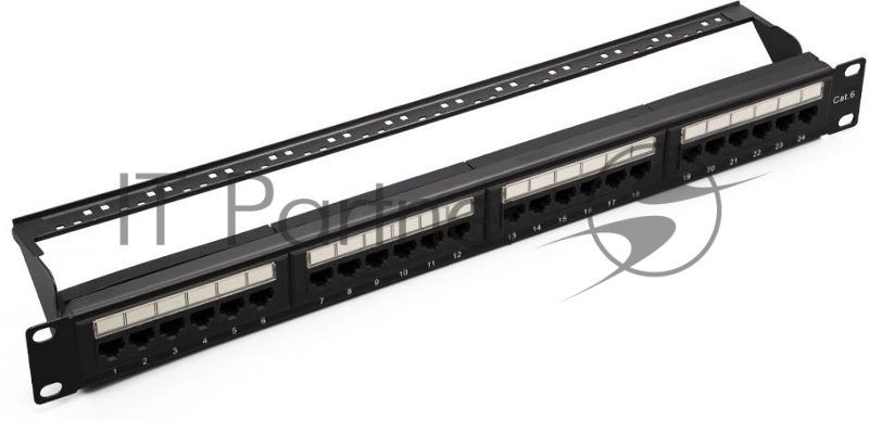 Патч-панель UTP 24хRJ-45 кат.6 1U 19дюйм SUPRLAN 10-0427
