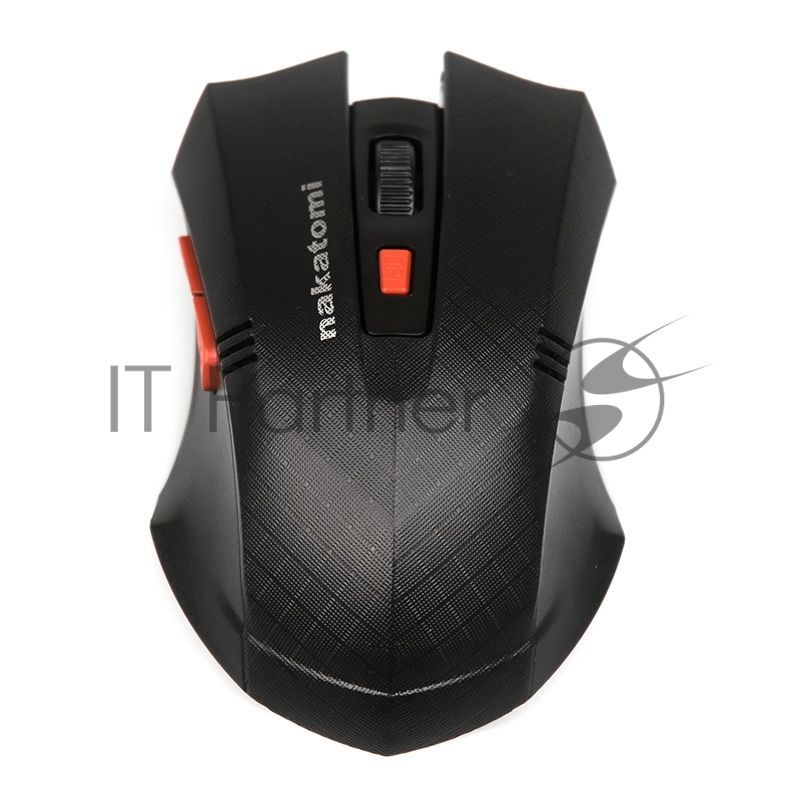 Мышь беспроводная Nakatomi MRON-04U черный, 1600 dpi, радиоканал, USB, кнопки - 6
