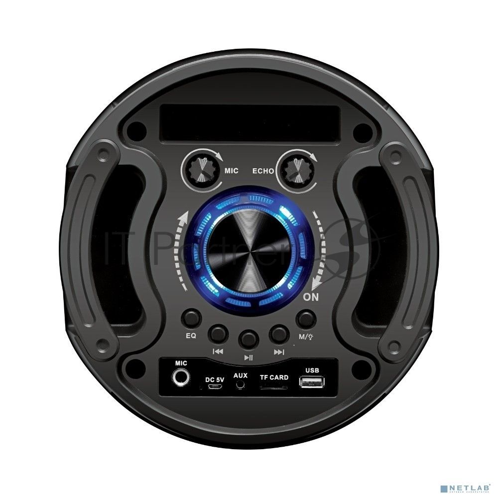 Акустическая система Ginzzu GM-209 переносная черный Midi RGB/BT/USB/TF/FM/ДУ 50 Вт