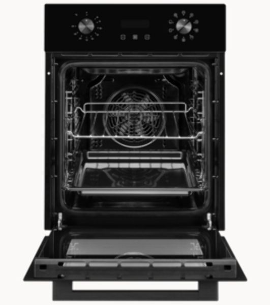 Духовой шкаф электрический Monsher MOE 4592 Noir ширина 45 см, High-Tech, 50 л, гидролизная очистка, 9 режимов, черный