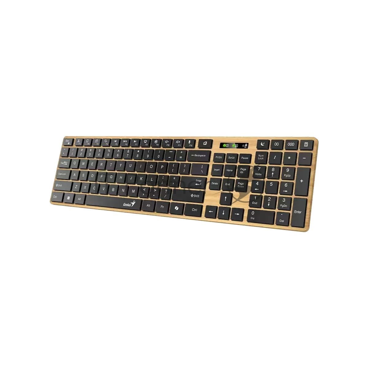 Клавиатура Genius Slimstar 7250BT гибридная, Bluetooth, радиоканал, сосновое дерево/чёрный