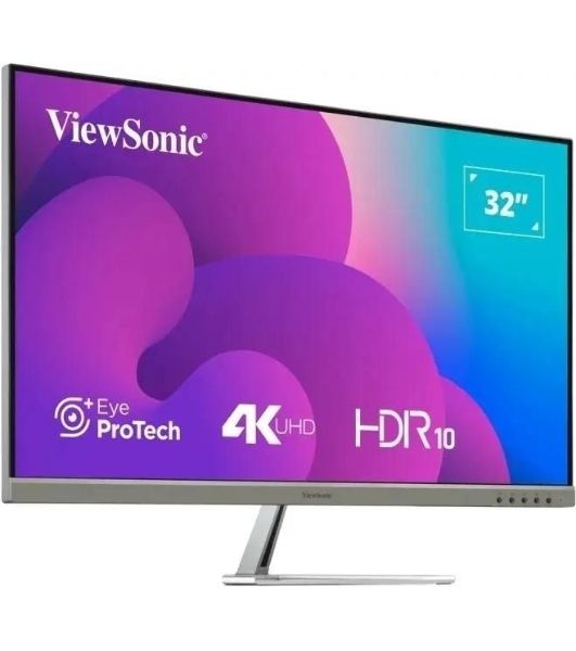 Монитор ViewSonic 31.5" VX3276-4K-MHD-2 серебристый VA LED 16:9 HDMI M/M матовая 350cd 178гр/178гр 3840x2160 60Hz DP 4K 6.9кг