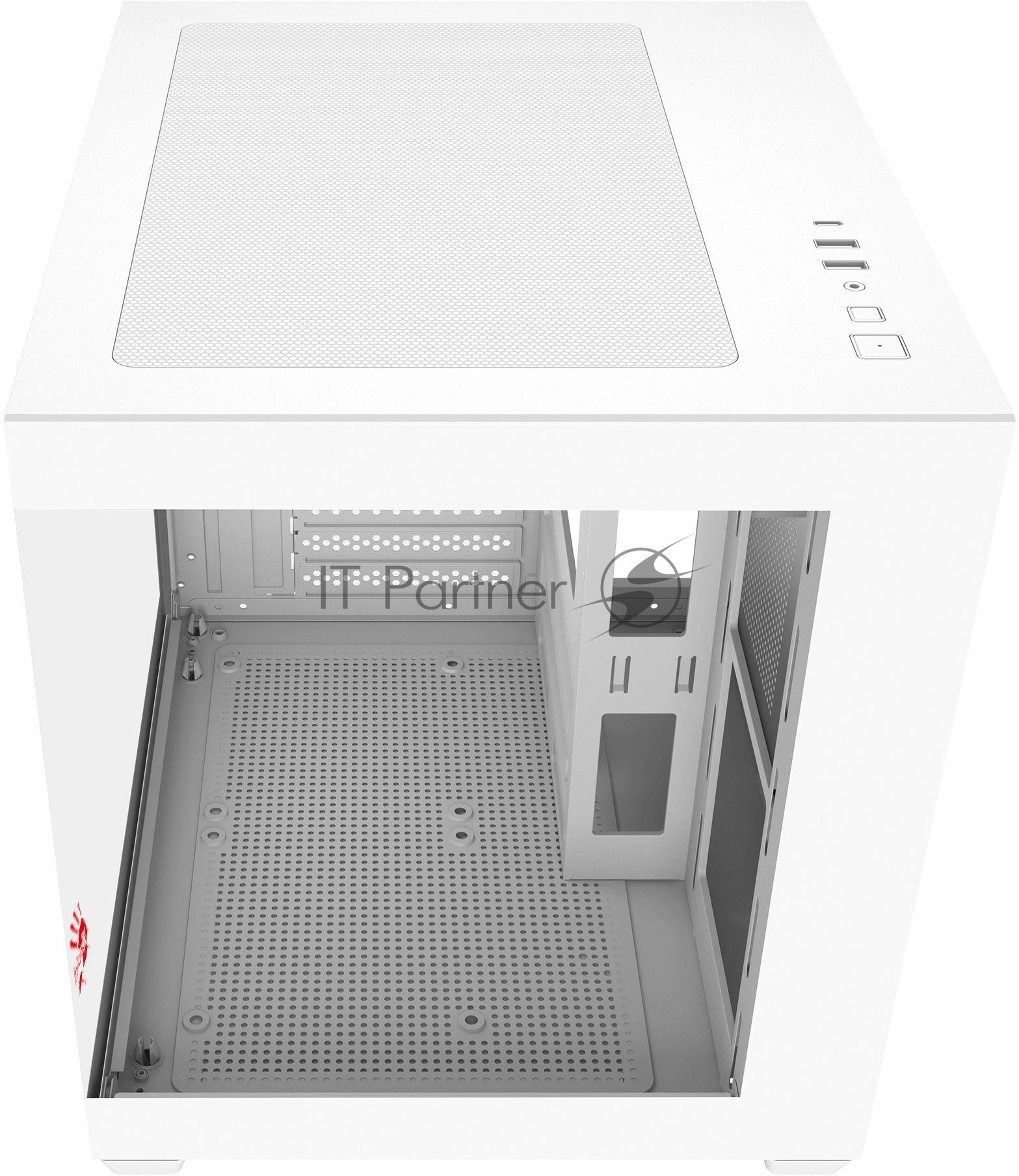 Компьютерный корпус Bloody CC-121 белый без БП mATX 7x120мм 1xUSB2.0 1xUSB3.0 audio