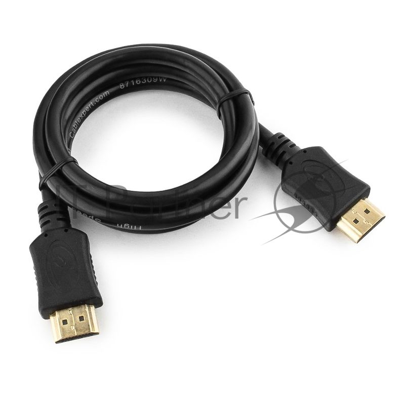 Кабель Cablexpert HDMI CC-HDMI4L-1M, 19M/19M, v2.0, серия Light, позол.разъемы, экран, 1м, черный, пакет