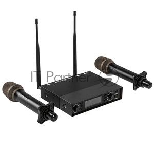 Микрофонная радиосистема Axelvox DX800FK UHF 650 - 758 MHz, подавитель обратной связи, цифровая модуляция, LCD дисплей, DSP, ручной микрофон - 2 шт.