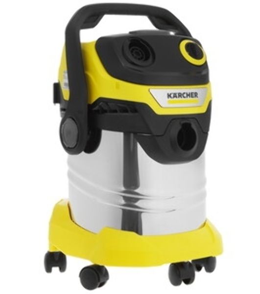 Строительный пылесос Karcher WD 5 S V-25/5/22 желтый, 1100 Вт, уборка сухая/сбор воды, пылесборник мешок/контейнер, 25 л